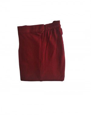 Womens woollen pants plain design maroon color